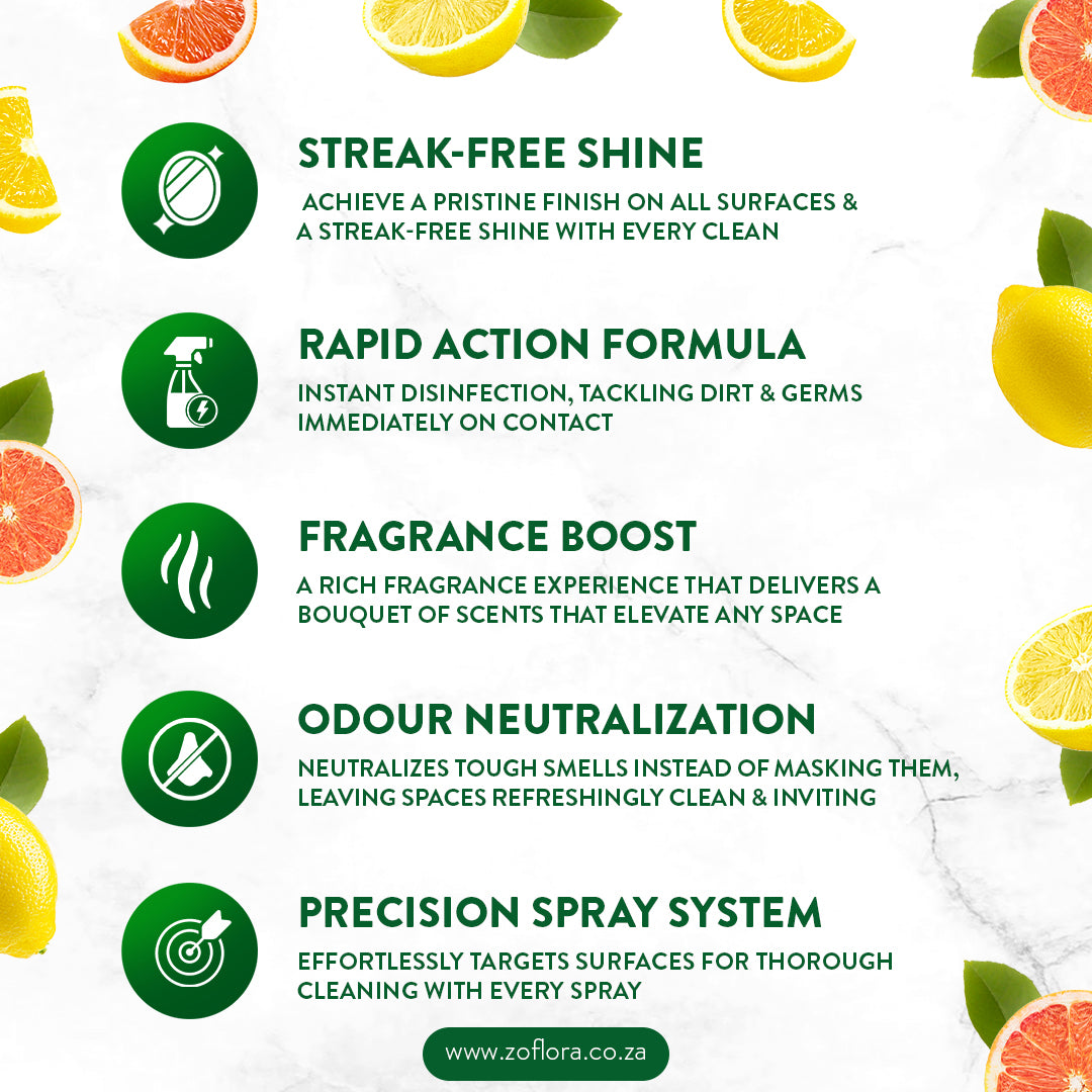Zoflora Lemon Zing Multipurpose Disinfectant Cleaner 800ml