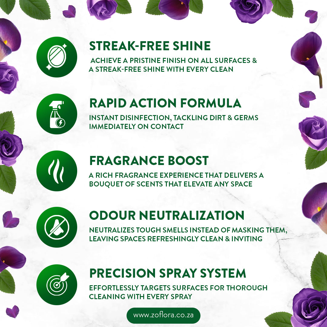 Zoflora Midnight Blooms Multipurpose Disinfectant Cleaner 800ml
