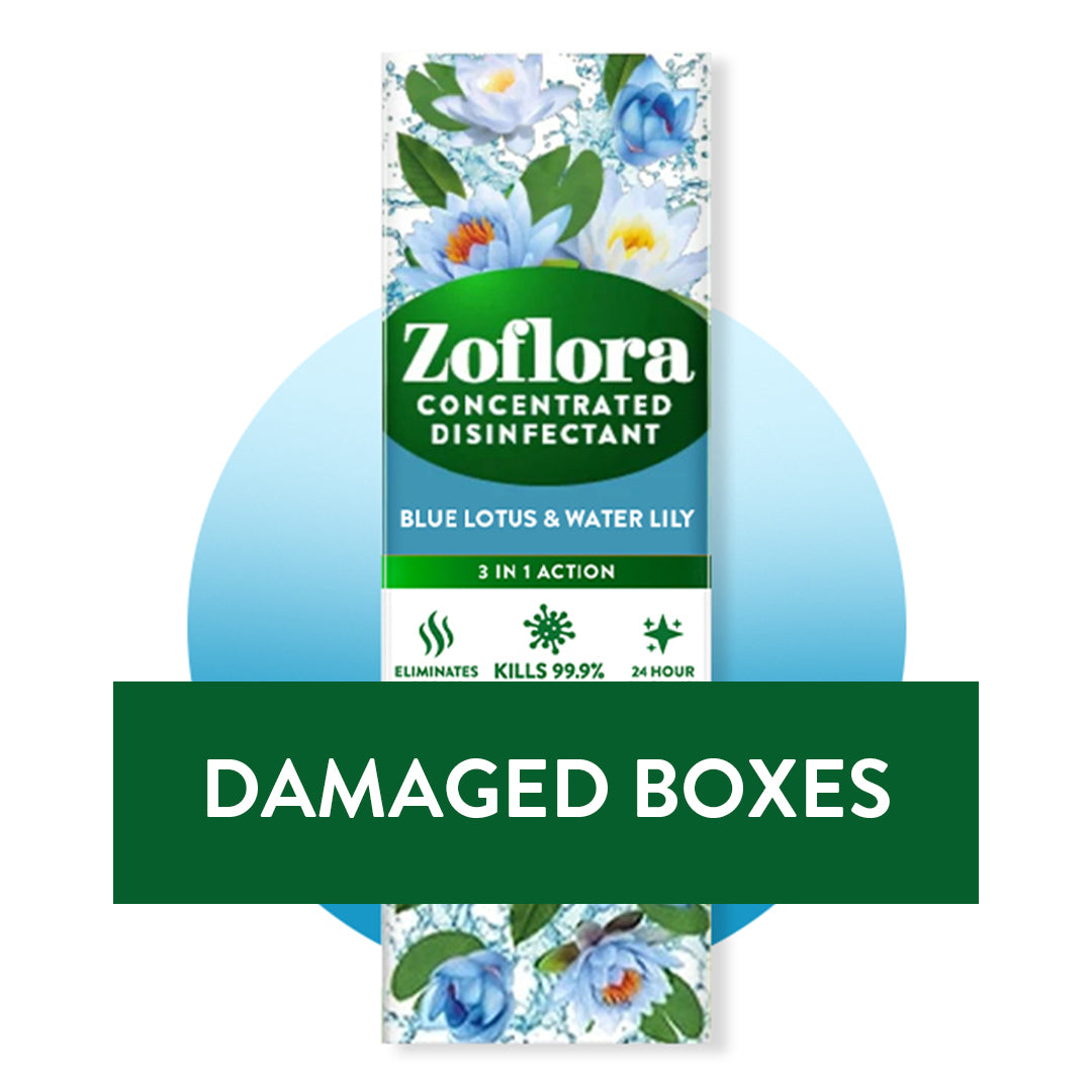 Zoflora Blue Lotus & Water Lilly - Boxes are DAMAGED but product is 100% perfect
