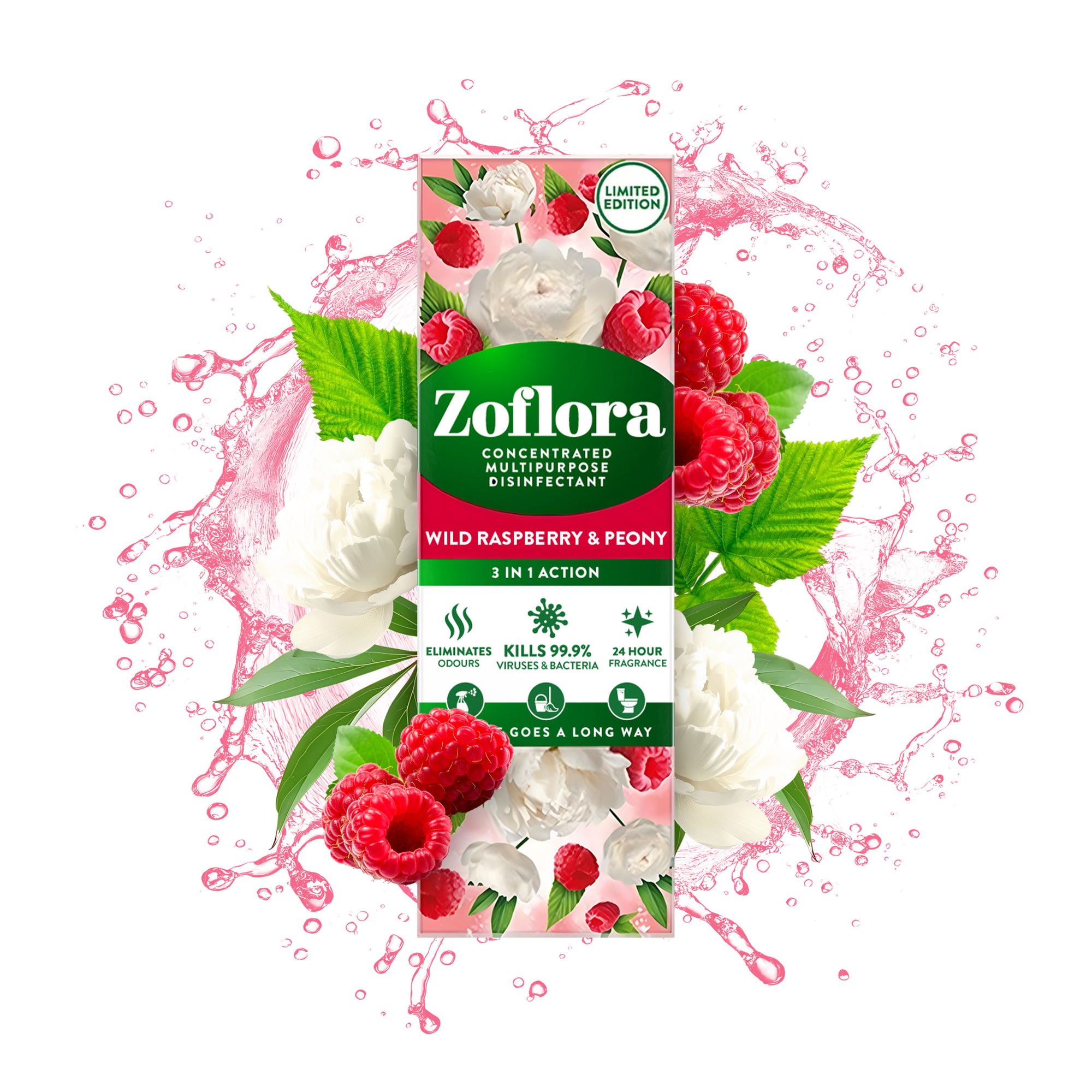 Floraバネルジー Zoflora Wild Raspberry 250ml - Zoflora South Africa