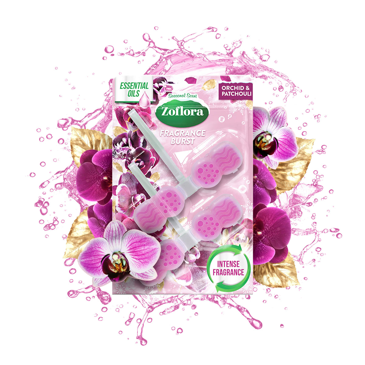 Zoflora Orchid &amp; Patchouli Rim Blocks 2x48g