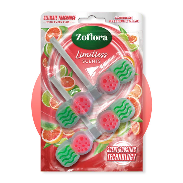 Zoflora Rim Blocks Caribbean Grapefruit &amp; Lime 2x48g