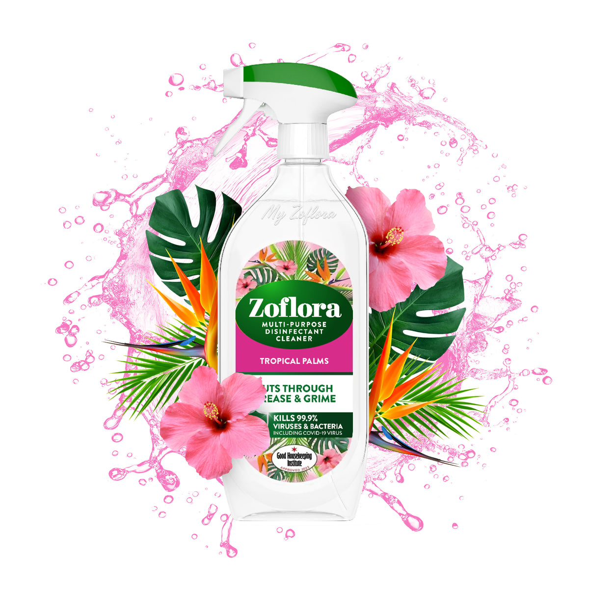 Zoflora Tropical Palms Multipurpose Disinfectant Cleaner 800ml