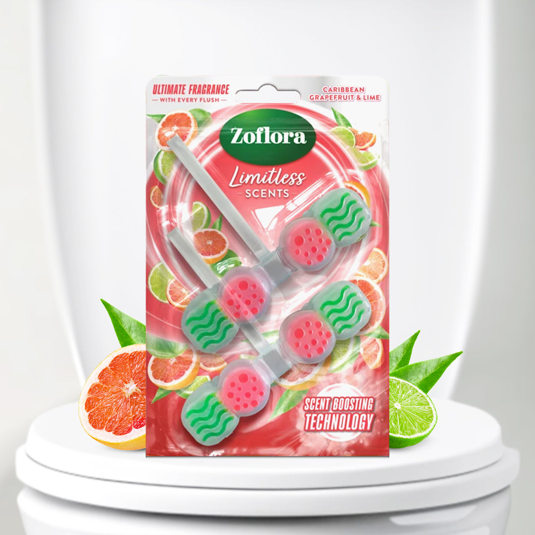 Zoflora Rim Blocks Caribbean Grapefruit &amp; Lime 2x48g
